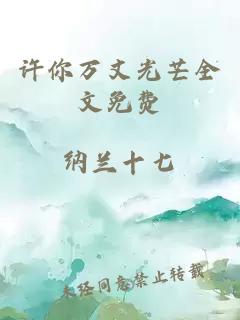 许你万丈光芒全文免费