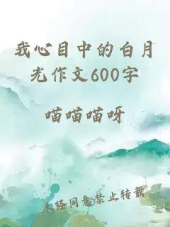 我心目中的白月光作文600字