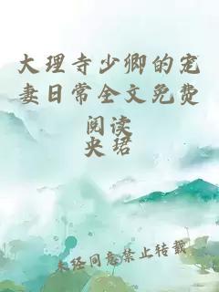 大理寺少卿的宠妻日常全文免费阅读